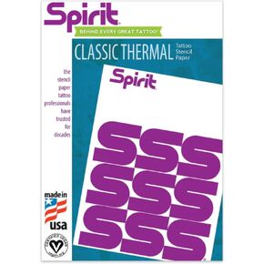 ورق نقل الوشم الحراري للعلامة التجارية Spirit للاستنسل من ReproFX (الحراري 8.5 × 14 بوصة)