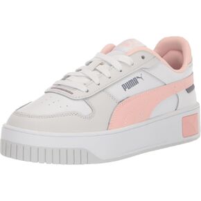 PUMA Women's CARINA STREET SUEDE Sneaker, Warm White-Frosted Ivory-Silver Sky, 6