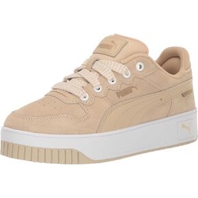 حذاء رياضي نسائي من PUMA CARINA STREET SUEDE، دافئ أبيض متجمد عاجي فضي سماوي، 6