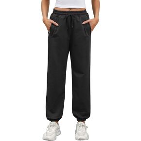 SILKWORLD سروال رياضي فضفاض للنساء من SILKWORLD سروال رياضي عالي الخصر مع جيوب سروال صالة رياضي خفيف الوزن in Kuwait