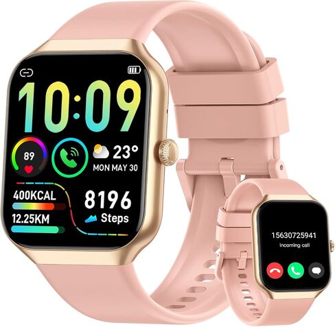 Smart Watches for Men/Women, 1.96'' Alexa Built-in Fitness Tracker Watch with Bluetooth Calls in Saudi Arabia