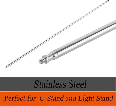 9.2ft/2.8m Stainless Steel Light Stand, Spring Cushioned Heavy Duty Photography Tripod Stand with 1/4" to 3/8" Universal Screw Adapter for Studio Strobe Monolight Softbox Reflector in Saudi Arabia