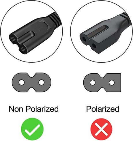 TV Power Cord 6.6ft Cable for TCL LG JVC Sony Samsung Toshiba Sharp, LED LCD Insignia Sharp Toshiba JVC Hisense Electronics UN65KS8000FXZA UN40J5200AFXZA 43UH6100 and Other 8-Type Interface Devices in Saudi Arabia