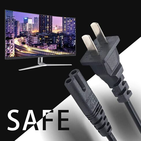 TV Power Cord 6.6ft Cable for TCL LG JVC Sony Samsung Toshiba Sharp, LED LCD Insignia Sharp Toshiba JVC Hisense Electronics UN65KS8000FXZA UN40J5200AFXZA 43UH6100 and Other 8-Type Interface Devices in Saudi Arabia