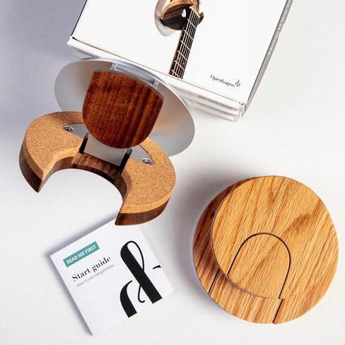 Openhagen World’s Only - Collapsible Electric Guitar Hanger and Wall Mount Bracket Holder for Guitars and Basses - Danish Design - Space Saving - Wooden - Oak Color - Scratch Proof in Saudi Arabia