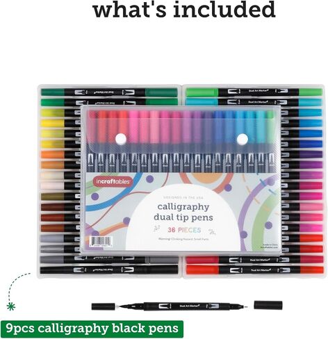 Incraftables Outline Glitter Markers (12 Colors). Shimmer Double Line Pens. Self Metallic Outline Markers Set for Kids & Adults. Super Squiggle Metallic Marker Pens for Crafts, Greeting Card & Drawing in Kuwait