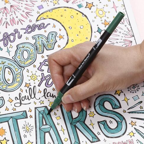 Incraftables Outline Glitter Markers (12 Colors). Shimmer Double Line Pens. Self Metallic Outline Markers Set for Kids & Adults. Super Squiggle Metallic Marker Pens for Crafts, Greeting Card & Drawing in Kuwait