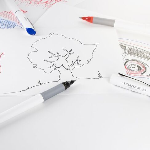 Pentel Floatune Rollerball، نقطة متوسطة 0.8 مم، حبر أسود، عبوة من 8 أقلام (BY108PF8A) in Kuwait