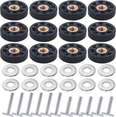 6 Pack T Track Knob Kit, 6 Star Knob, 1/4-20 Threaded bolts and Washers, T Track Bolts, Track Accessories for Woodworking Jigs and Fixtures in Saudi Arabia