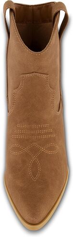 CUSHIONAIRE Women's Rocky Western boot with stitch detailing and Memory Foam padding, Wide Widths Available, Taupe 11 in Saudi Arabia