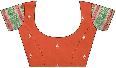 ساري نسائي من الحرير Paithani Jacquard مع قطعة بلوزة غير مخيطة in Kuwait