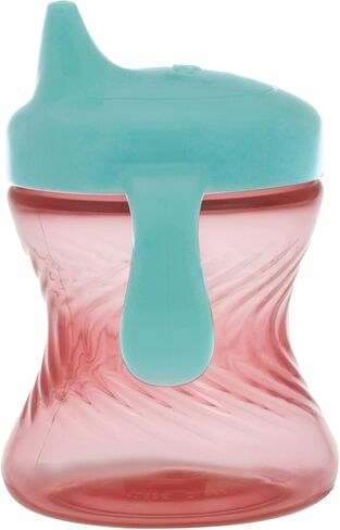 Nuby Easy Grip 2 Handle Hard Spout 7oz Sippy Cup, Vari-Flo Valve for Controlled Sipping & Dual Handles for Little Hands, 3 pack, 4+M, Girls in Saudi Arabia