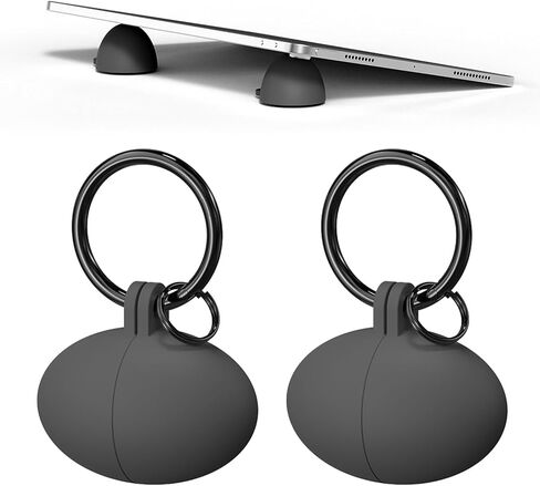 Portable Egg Keyring Style Anti-Slip Silicone Laptop & Pad Stand 2set(4pcs) - Ergonomic Viewing, Typing, Drawing, Cooling Foot/White Yellow in Kuwait