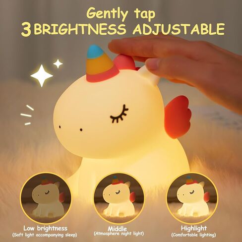 Night Light,LED Silicone Material, 3 Levels of Warm Light, Cute Animal Night Lamp for Kid's Room Decor in Saudi Arabia