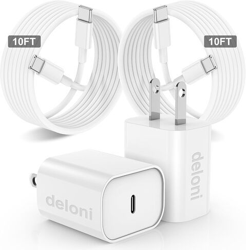 Fast Charger for iPhone 15 Charger Fast Charging 2Pack 6FT, 20W USB C for iPad Pro Charger Block with Type C to C Cable Charging for iPhone 15 Pro Max/15 Pro/15 Plus/Pad Pro 13/12.9/Air/Mini-Dark Gray in Saudi Arabia