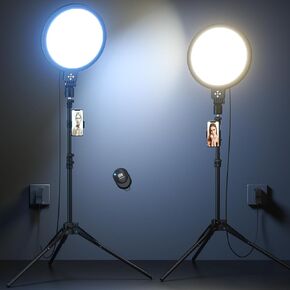 2Pack Large Ring Light Kit, mmcrz Professional Full-Screen Big Ring Light with 63'' Tripod Stand, Brighter Big Ring Light for Studio Video Photography, TikTok, YouTube, Live Stream