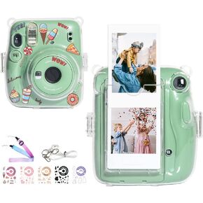 CAIYOULE لـ Fujifilm Instax Mini 3 بوصة مجموعة فاخرة للأفلام الفورية لـ Fujifilm Instax Mini 12/11/99/90/7+/40/Evo/Link/Liplay Fuji film، مثالية لحماية وتخزين الأفلام الصغيرة (سلسلة الألوان)