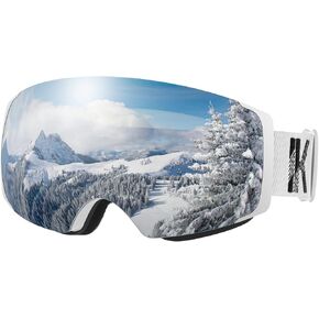 Snow Goggles, Ski Goggles for Adult Men Women Youth, Interchangeable Lens Snowboard Goggles(Frameless) in Kuwait