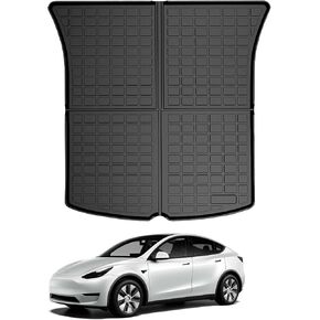 Model y Floor Mats Cargo Liner for Tesla Model Y 2024 2023 2022 2021，KEEPUP 5-Seat All Weather Custom Fit Car Interior Accessories TPE Cargo Liner Vehicle Trunk Mat (Not Compatible with 7-Seat Model)