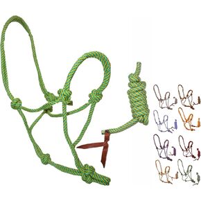 RESISTANCE Nylon Two Tone Rope Horse Halter with 9 Ft Matching Lead in Kuwait