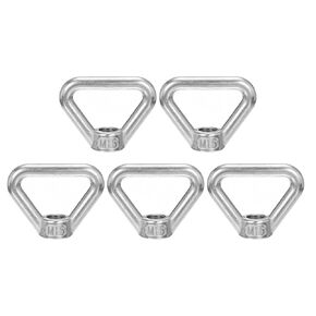 uxcell M20-2.5x80x66mm Lifting Eye Nuts, 2 Pcs 304 Stainless Steel Triangle Shape Threaded Nut Fastener for Home Repairs Rope Fitting