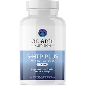 200 MG 5-HTP Elite with Kava Root Extract, Magnesium & SAM-e to Maintain Normal Healthy Sleep & Create a Sense of Wellbeing - 5HTP Supplement with Vitamin B6 - 60 Capsules, 30 Servings