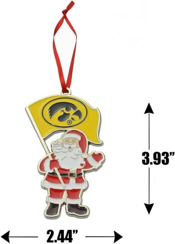 Michigan Wolverines Santa Metal Christmas Ornament in Saudi Arabia