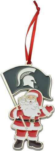 Michigan Wolverines Santa Metal Christmas Ornament in Saudi Arabia