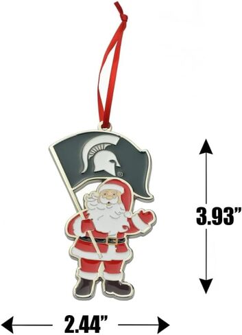 Michigan Wolverines Santa Metal Christmas Ornament in Saudi Arabia