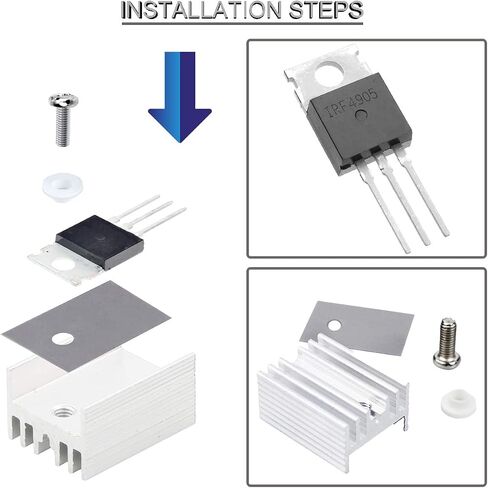 20 قطعة IRF640 IRF640N Mosfet Transistor 18A 200V IRF640NPBF N-Channel Power MOSFET TO-220AB 3Pin ترانزستورات تأثير المجال مع مشتت حراري برغي غسالة مفك سيليكون مطاطي in Saudi Arabia