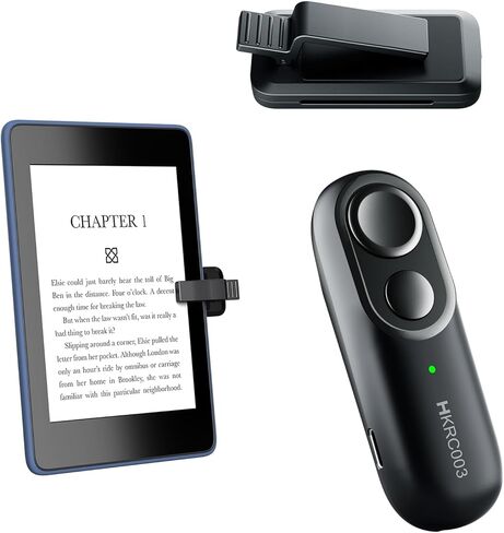 RF Remote Control Page Turner for Kindle Reading Ipad iPhone Android Tablets Surface Comics, Wireless Camera Video Recording Remote Controller, with Reading Light in Saudi Arabia