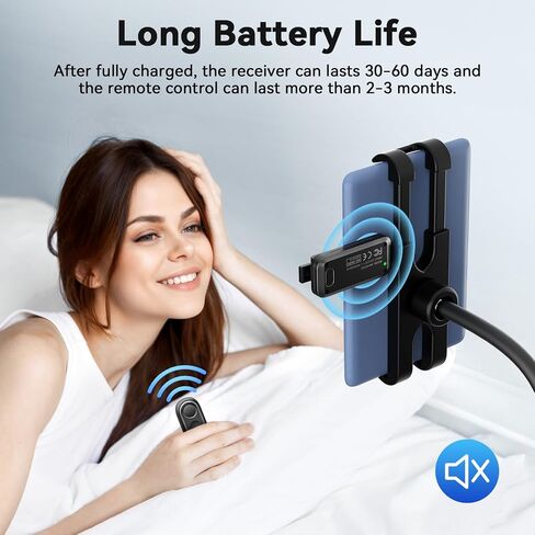 RF Remote Control Page Turner for Kindle Reading Ipad iPhone Android Tablets Surface Comics, Wireless Camera Video Recording Remote Controller, with Reading Light in Saudi Arabia