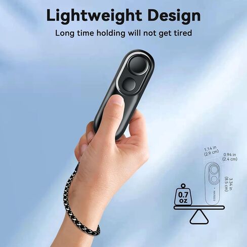 RF Remote Control Page Turner for Kindle Reading Ipad iPhone Android Tablets Surface Comics, Wireless Camera Video Recording Remote Controller, with Reading Light in Saudi Arabia