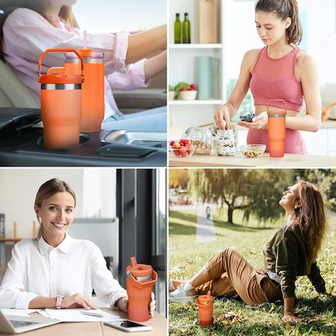 قطعتان لحذاء ستانلي، سيليكون لحذاء كأس ستانلي 20-40 أونصة وحذاء قارورة مائية 12-24 أونصة لامع لملحقات كأس ستانلي ملحقات بهلوان للواقي السفلي من ستانلي، شفاف in Kuwait