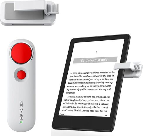 جهاز التحكم عن بعد بتردد الراديو لجهاز Kindle iPad iPhone Android الهاتف/الكمبيوتر اللوحي قراءة الكتب الإلكترونية والروايات المصورة، كاميرا الصور تسجيل المشغلات عن بعد (أبيض + أرجواني) in Saudi Arabia