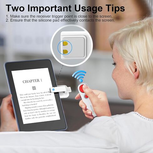 جهاز التحكم عن بعد بتردد الراديو لجهاز Kindle iPad iPhone Android الهاتف/الكمبيوتر اللوحي قراءة الكتب الإلكترونية والروايات المصورة، كاميرا الصور تسجيل المشغلات عن بعد (أبيض + أرجواني) in Saudi Arabia