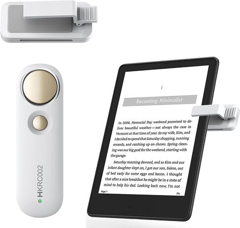جهاز التحكم عن بعد بتردد الراديو لجهاز Kindle iPad iPhone Android الهاتف/الكمبيوتر اللوحي قراءة الكتب الإلكترونية والروايات المصورة، كاميرا الصور تسجيل المشغلات عن بعد (أبيض + أرجواني) in Saudi Arabia