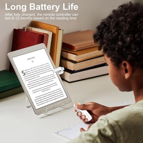 جهاز التحكم عن بعد بتردد الراديو لجهاز Kindle iPad iPhone Android الهاتف/الكمبيوتر اللوحي قراءة الكتب الإلكترونية والروايات المصورة، كاميرا الصور تسجيل المشغلات عن بعد (أبيض + أرجواني) in Saudi Arabia