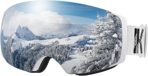 Snow Goggles, Ski Goggles for Adult Men Women Youth, Interchangeable Lens Snowboard Goggles(Frameless) in Kuwait