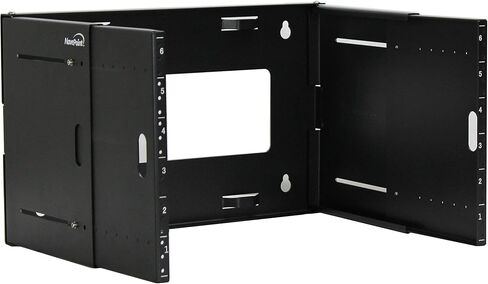 NavePoint 12U Patch Panel Bracket Wall Mount Patch Panel Rack for 19" Networking Equipment – Expandable Mounting Depth 9.5" to 15.5" 4U IT Rack 40lbs Weight Capacity Pre-Assembled in Saudi Arabia