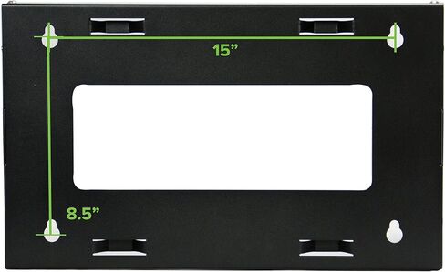 NavePoint 12U Patch Panel Bracket Wall Mount Patch Panel Rack for 19" Networking Equipment – Expandable Mounting Depth 9.5" to 15.5" 4U IT Rack 40lbs Weight Capacity Pre-Assembled in Saudi Arabia