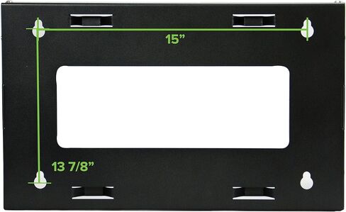 NavePoint 12U Patch Panel Bracket Wall Mount Patch Panel Rack for 19" Networking Equipment – Expandable Mounting Depth 9.5" to 15.5" 4U IT Rack 40lbs Weight Capacity Pre-Assembled in Saudi Arabia