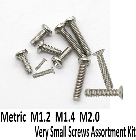 HOTMMGR Small Screws Assortment Kit 18 Kinds M1.2 / M1.4 / M2.0 Tiny Micro Screws Set for Glasses Watches (Black) in Saudi Arabia