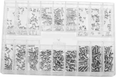 HOTMMGR Small Screws Assortment Kit 18 Kinds M1.2 / M1.4 / M2.0 Tiny Micro Screws Set for Glasses Watches (Black) in Saudi Arabia
