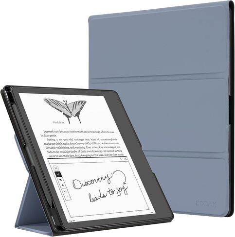 CoBak Case for Kindle Scribe - All New PU Leather Cover with Auto Sleep Wake Feature for Kindle Scribe 10.2" 2022 Released with Pen Holder in Saudi Arabia