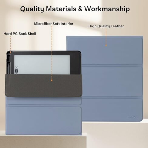 CoBak Case for Kindle Scribe - All New PU Leather Cover with Auto Sleep Wake Feature for Kindle Scribe 10.2" 2022 Released with Pen Holder in Saudi Arabia