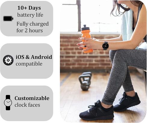Smart Watch for Women, Smartwatch for Android and iOS Phones IP68 Waterproof Activity Tracker with Full Touch Color Screen Heart Rate Monitor Pedometer Sleep Monitor in Saudi Arabia