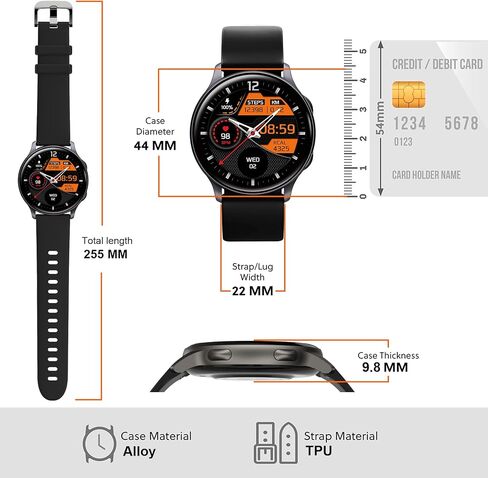 Smart Watch for Women, Smartwatch for Android and iOS Phones IP68 Waterproof Activity Tracker with Full Touch Color Screen Heart Rate Monitor Pedometer Sleep Monitor in Saudi Arabia