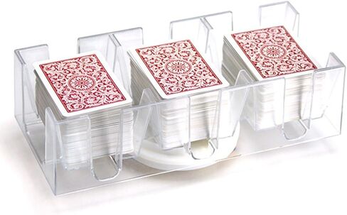 Brybelly Rotating Card Deck Tray | Standard Sized Playing Cards | Rotates in Any Direction | Clear | 2 Deck Tray & 2 Card Decks in Saudi Arabia