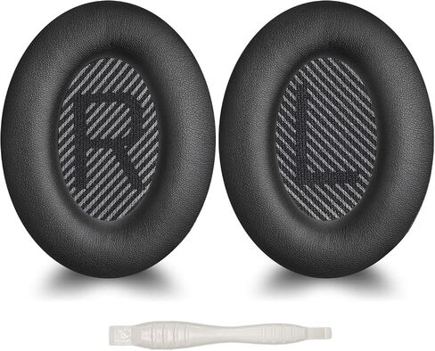 Earpads Cushions for Bose QC25,Bose Replacement Ear Pads for Bose QuietComfort 15 QC25 QC2 QC35/Ae2 Ae2i Ae2w/Sound True & Sound Link Around-Ear Series. Soft Protein Leather (P-QC25-B) in Saudi Arabia